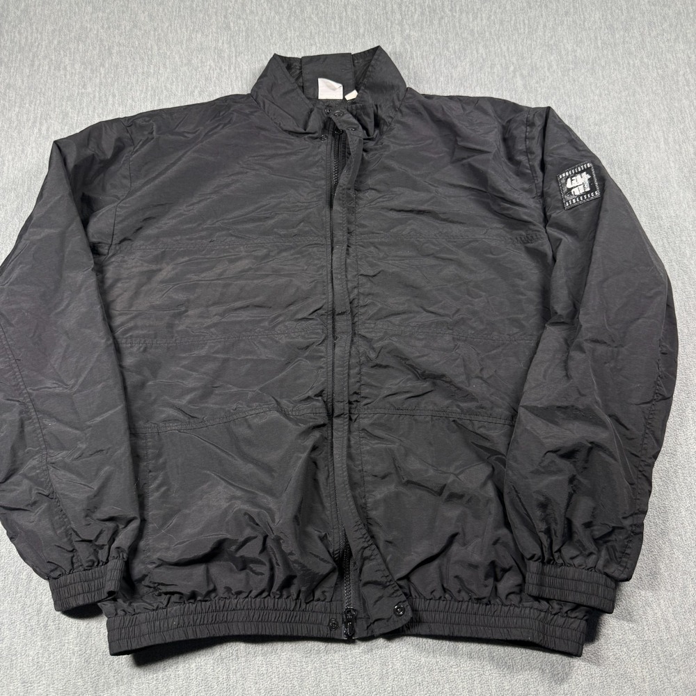 Undefeated Jacket Mens 2XL Black Nylon Full Zip Track Windbreaker Streetwear